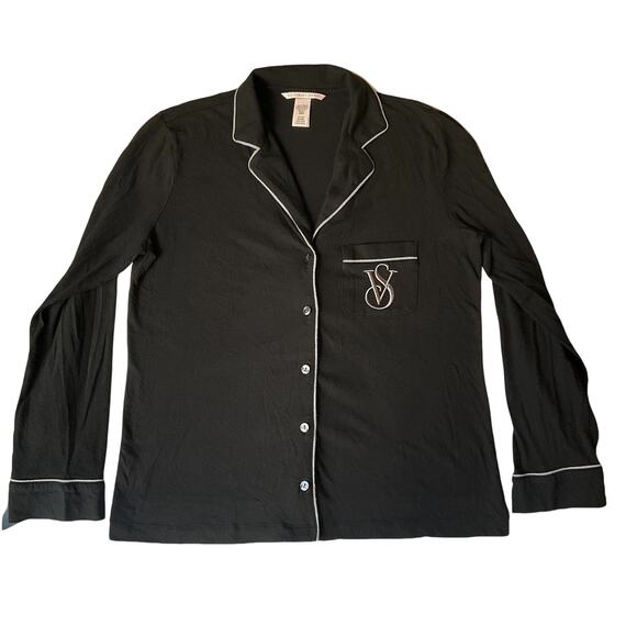 Victoria's Secret Women Sleepwear S/P/CH (SHORT) Black VS Monogram Embroidery - Picture 1 of 8